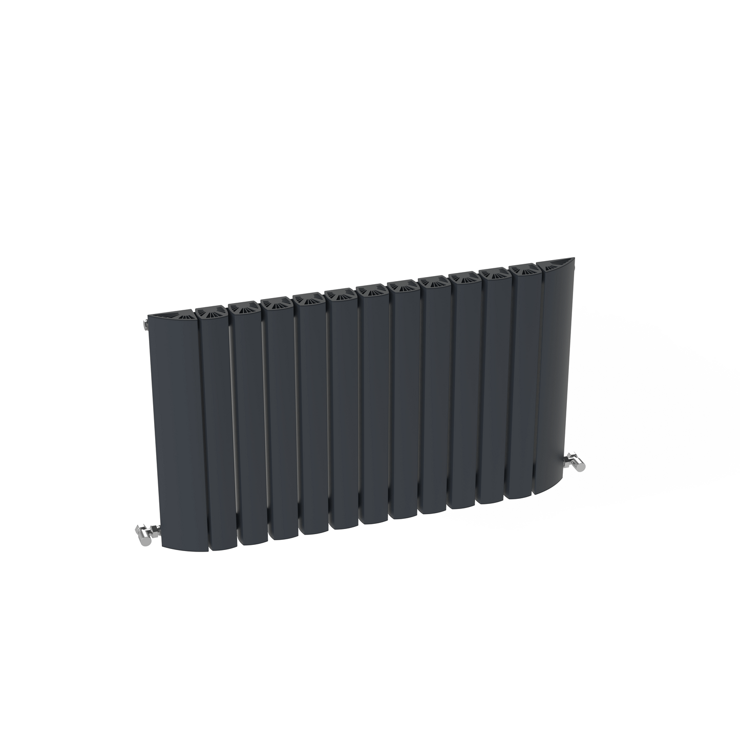 Carisa Gaia Horizontaler Aluminium-Heizkörper, modernes Design, Anthrazit