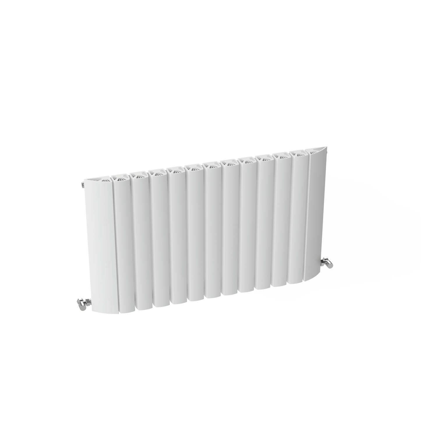 Carisa Gaia Horizontaler Aluminium-Heizkörper, modernes Design, Weiß
