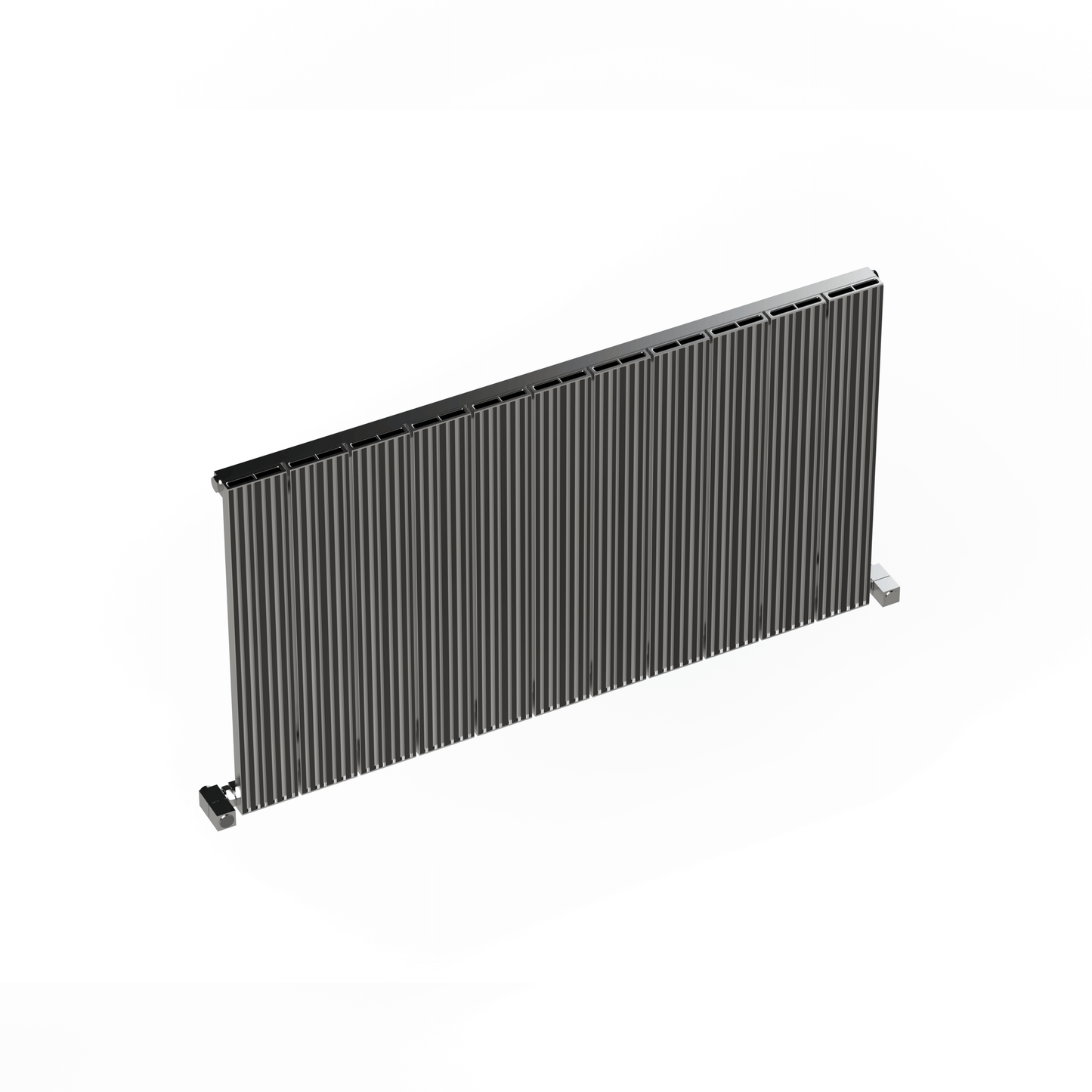 Carisa Monza Horizontaler Aluminium-Heizkörper, modernes Design, poliert, eloxiert