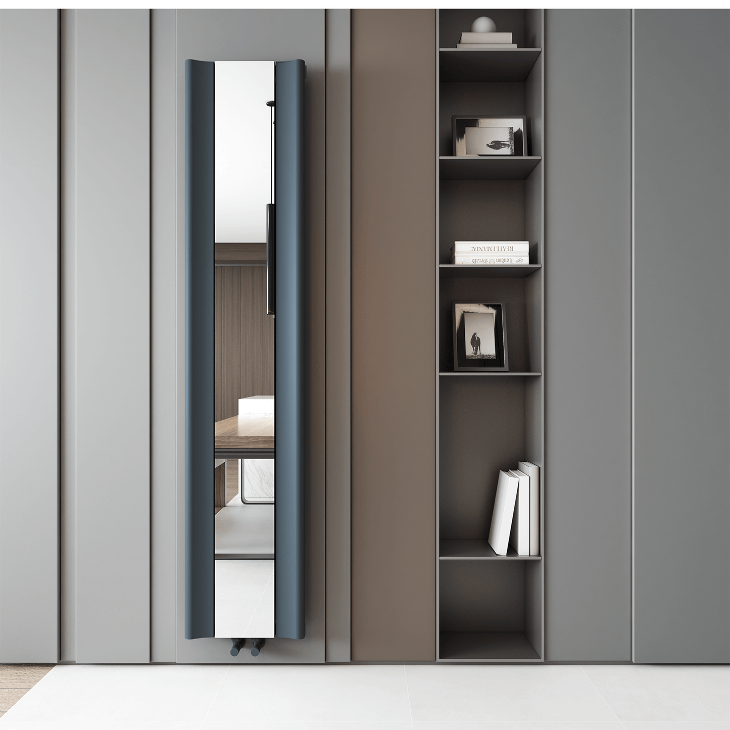 Carisa Burano Spiegel Vertikaler Aluminiumheizkörper Modernes Design Anthrazit