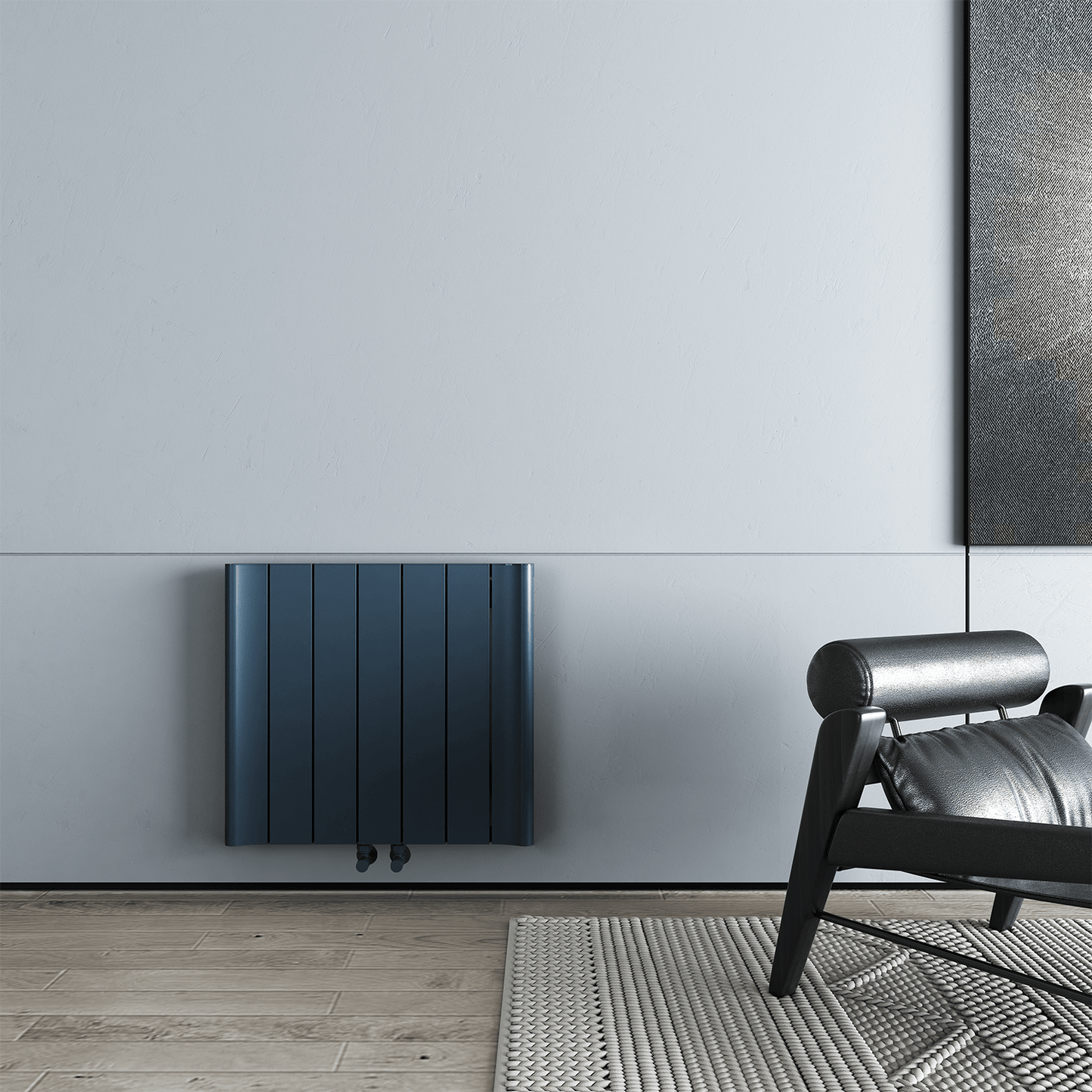 Carisa Burano Horizontaler Aluminium-Heizkörper, modernes Design, Anthrazit