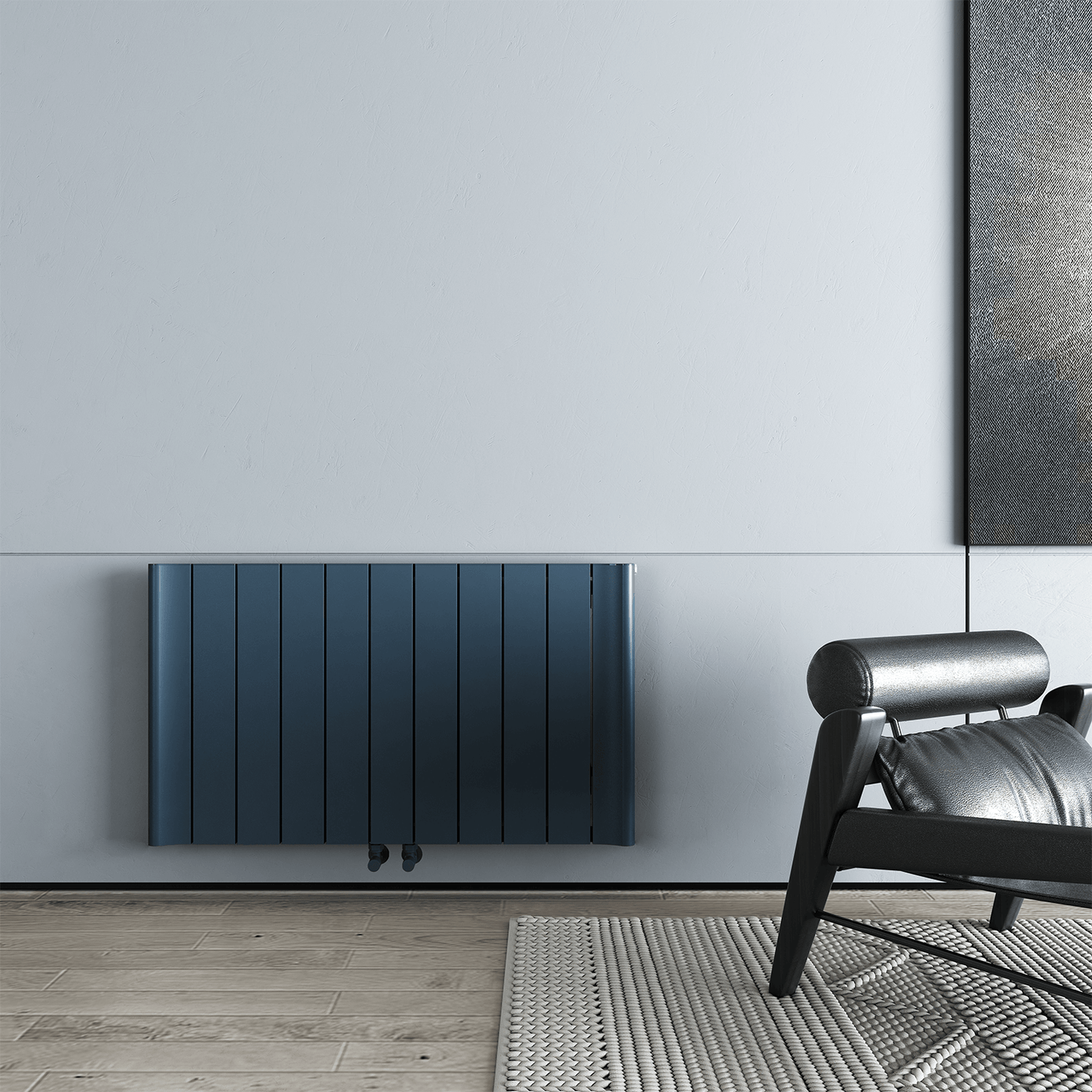 Carisa Burano Horizontaler Aluminium-Heizkörper, modernes Design, Anthrazit