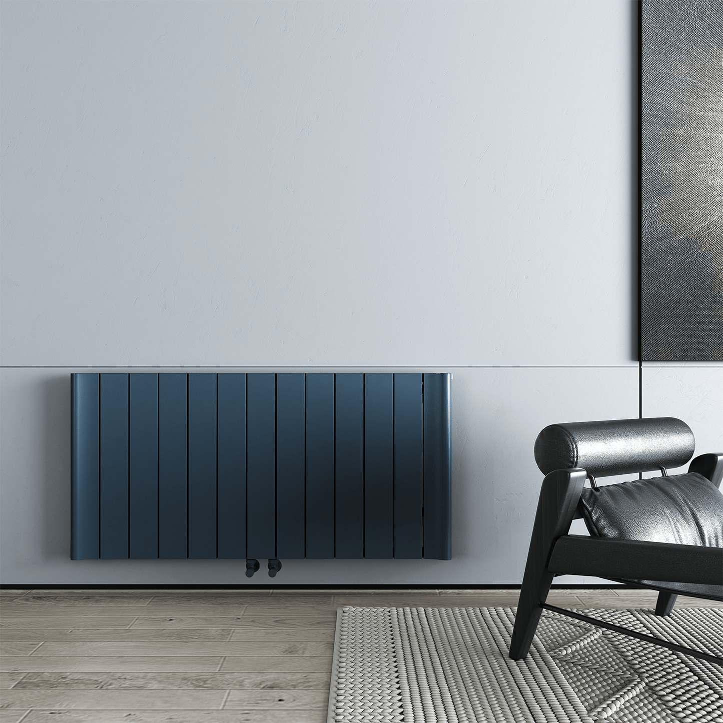 Carisa Burano Horizontaler Aluminium-Heizkörper, modernes Design, Anthrazit