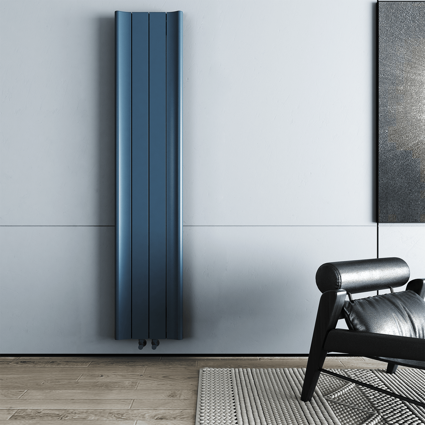 Carisa Burano Vertikaler Aluminium-Heizkörper, modernes Design, Anthrazit