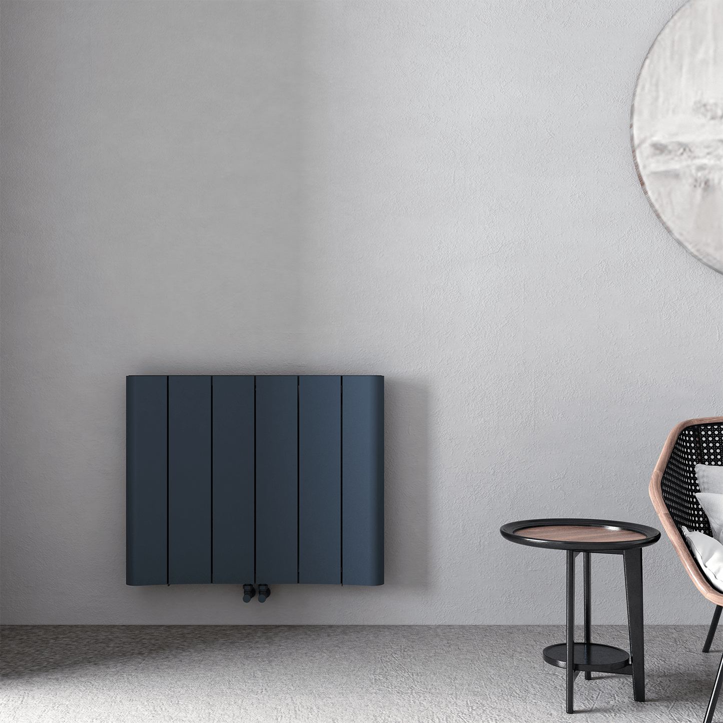 Carisa Curvy Horizontaler Aluminium-Heizkörper, modernes Design, Anthrazit