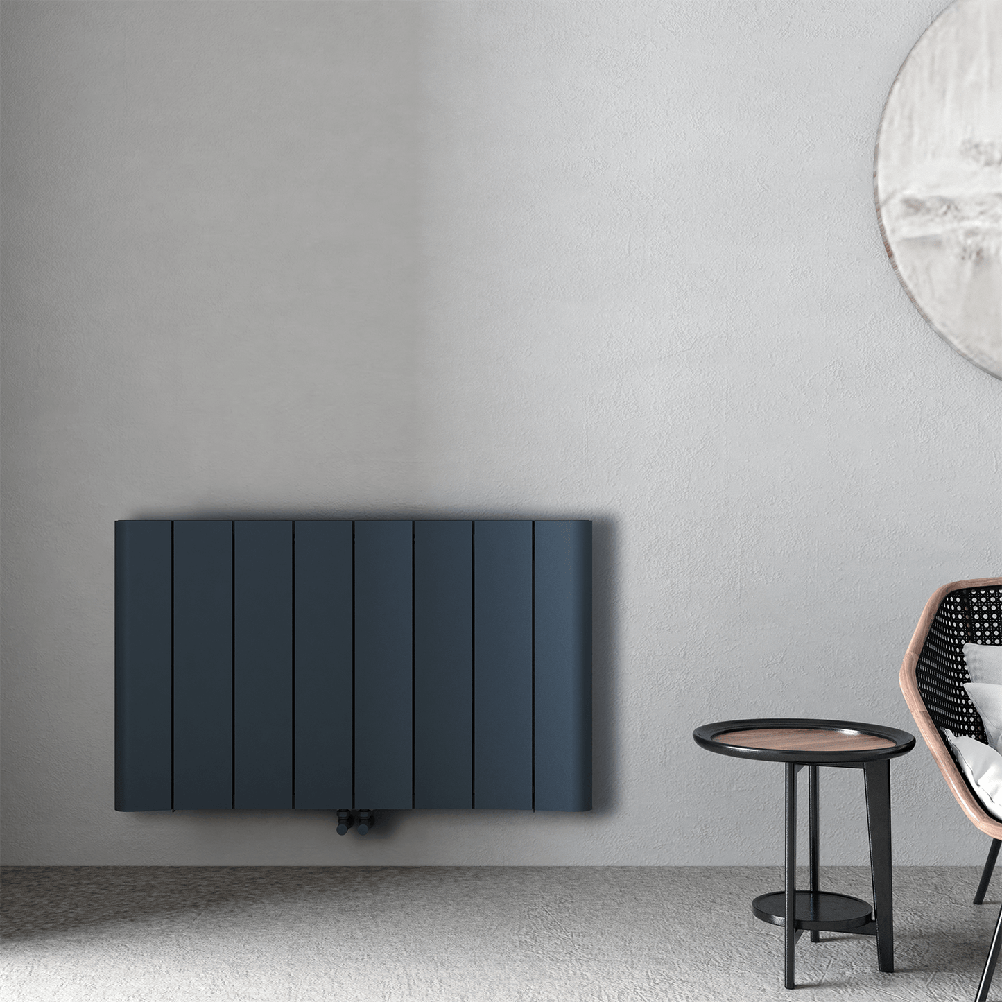 Carisa Curvy Horizontaler Aluminium-Heizkörper, modernes Design, Anthrazit