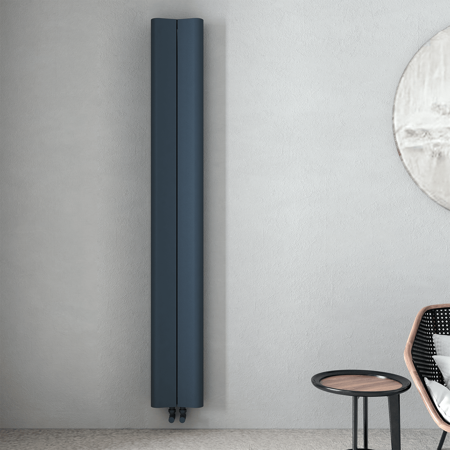 Carisa Curvy Vertikaler Aluminiumheizkörper Modernes Design Anthrazit