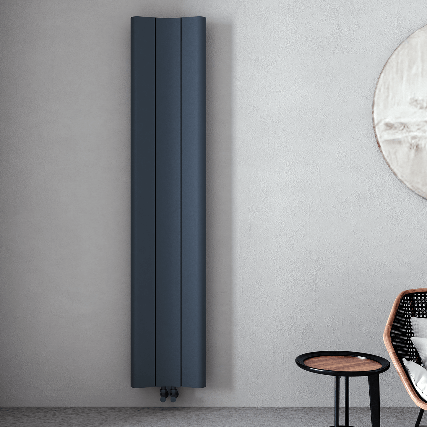 Carisa Curvy Vertikaler Aluminiumheizkörper Modernes Design Anthrazit