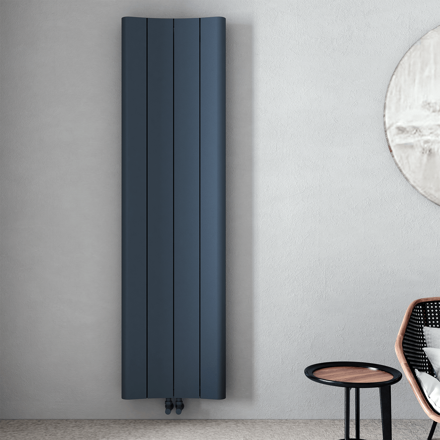 Carisa Curvy Vertikaler Aluminiumheizkörper Modernes Design Anthrazit