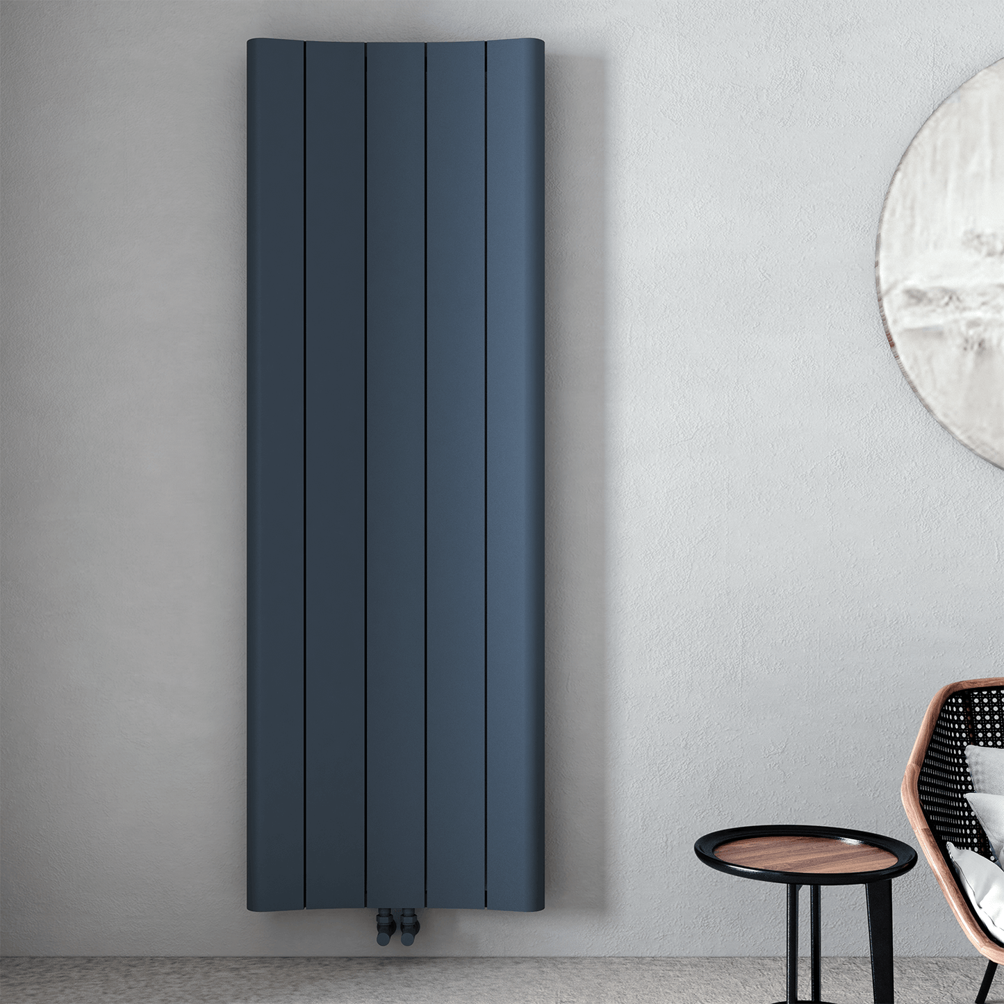 Carisa Curvy Vertikaler Aluminiumheizkörper Modernes Design Anthrazit