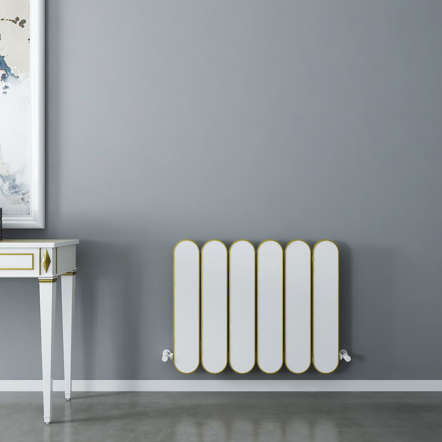 Carisa Magico Horizontaler Aluminium-Heizkörper, modernes Design, Weiß