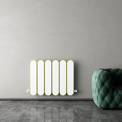 Carisa Magico Horizontaler Aluminium-Heizkörper, modernes Design, Weiß