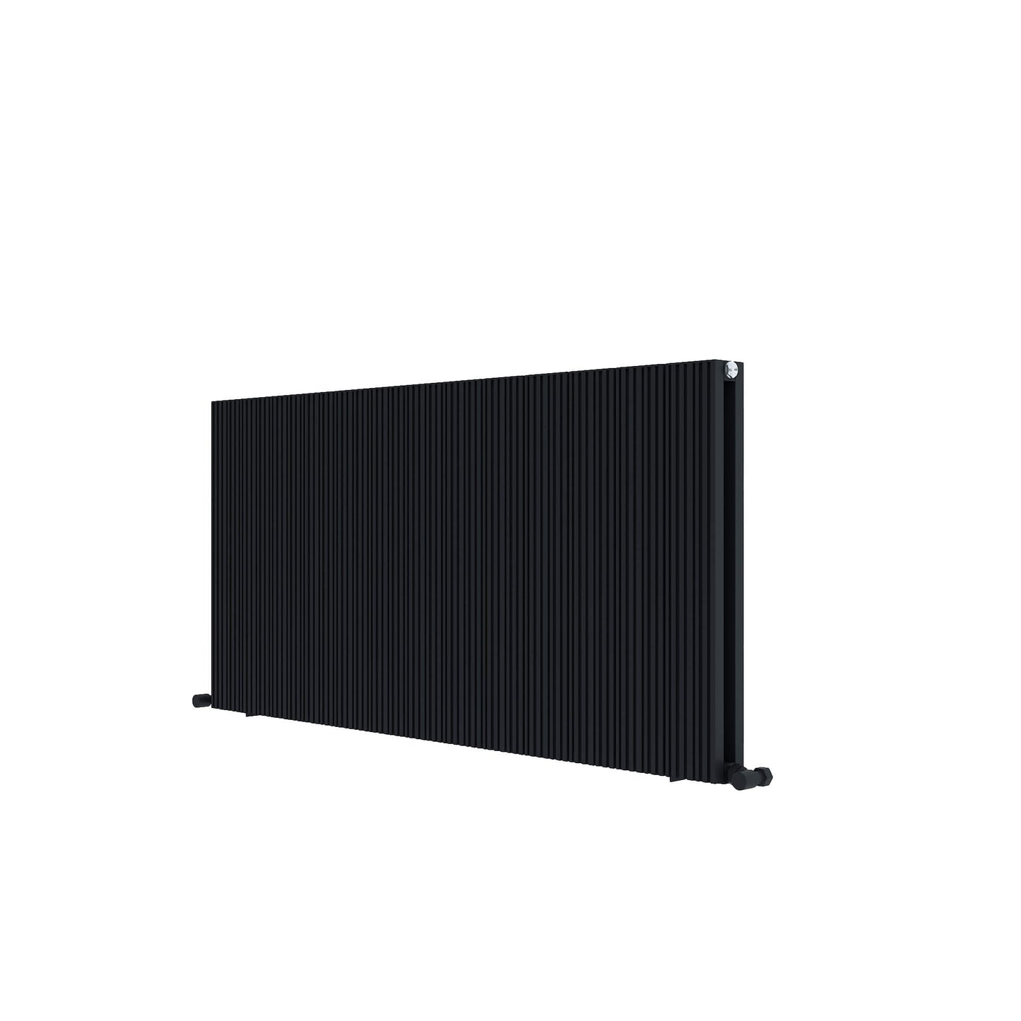 Carisa Monza Horizontaler Aluminium-Heizkörper, modernes Design, Schwarz