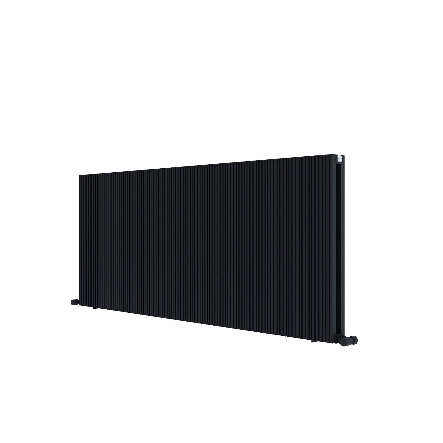 Carisa Monza Horizontaler Aluminium-Heizkörper, modernes Design, Schwarz