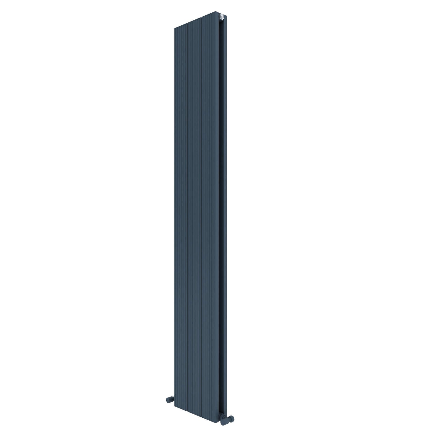 Carisa Monza Vertikaler Aluminium-Heizkörper, modernes Design, Anthrazit