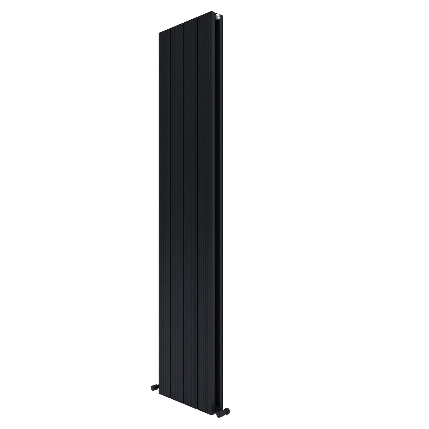 Carisa Monza Vertikaler Aluminium-Heizkörper, modernes Design, Schwarz