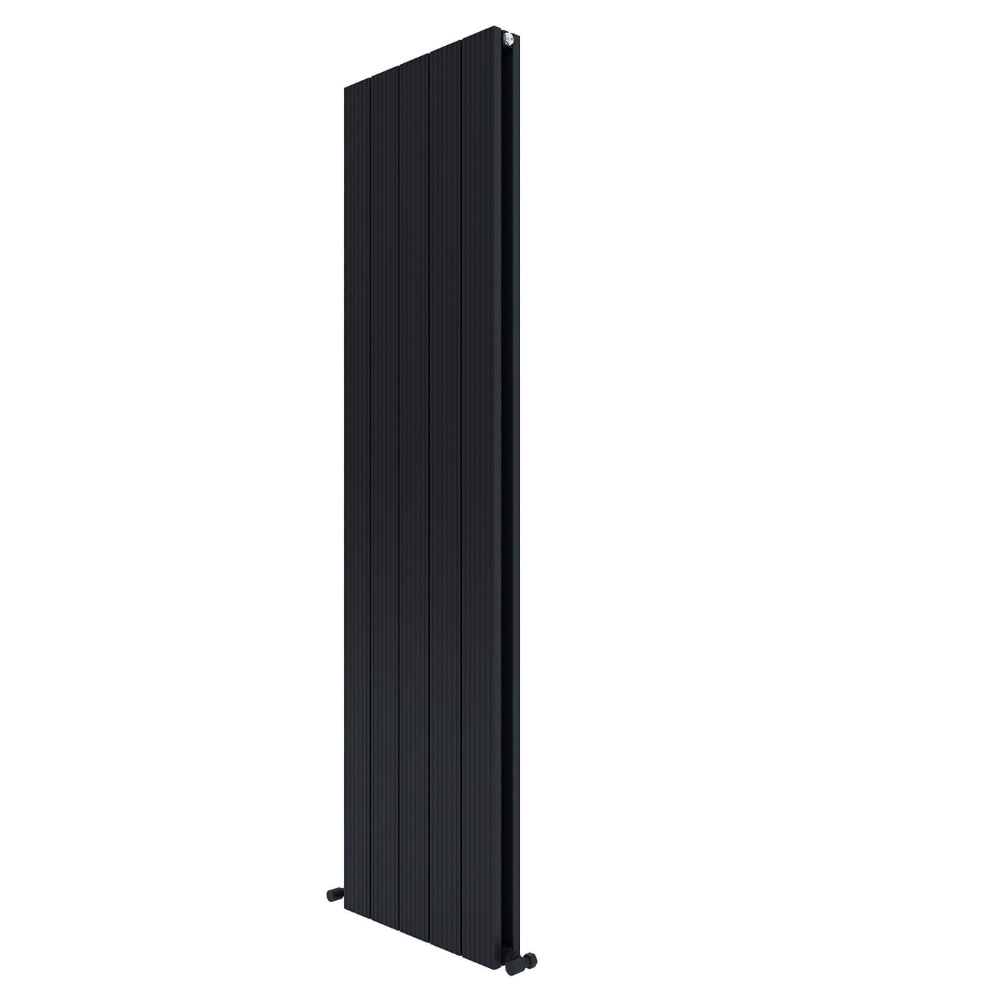 Carisa Monza Vertikaler Aluminium-Heizkörper, modernes Design, Schwarz