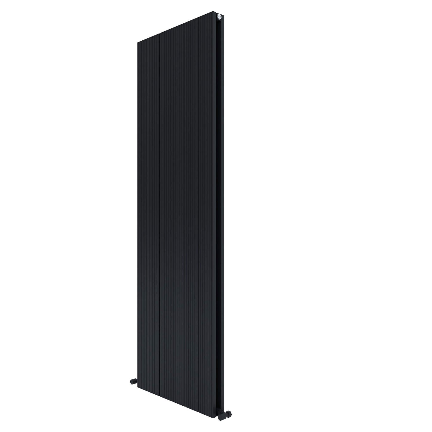 Carisa Monza Vertikaler Aluminium-Heizkörper, modernes Design, Schwarz