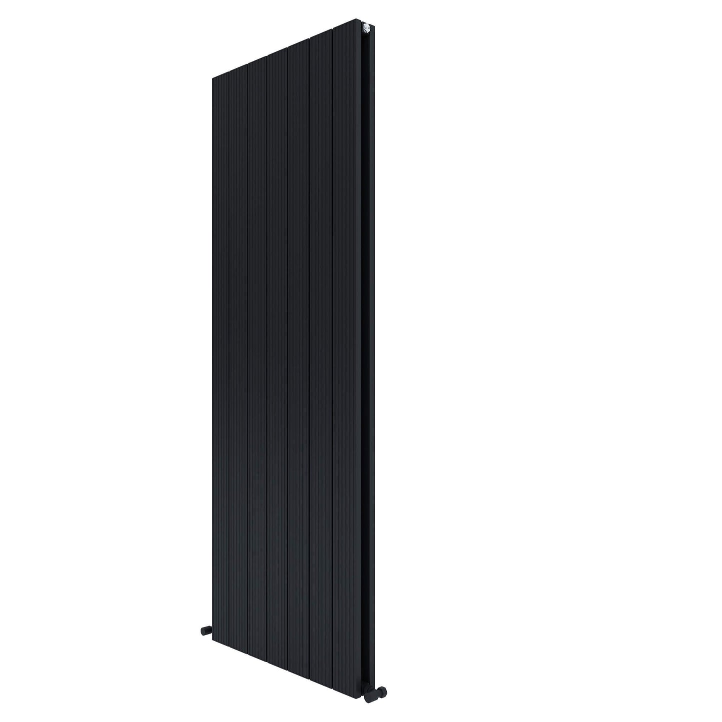Carisa Monza Vertikaler Aluminium-Heizkörper, modernes Design, Schwarz