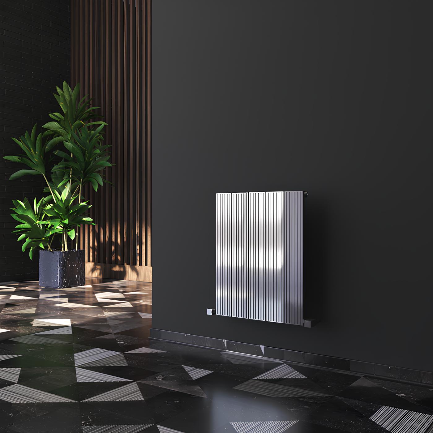 Carisa Monza Horizontaler Aluminium-Heizkörper, modernes Design, poliert, eloxiert