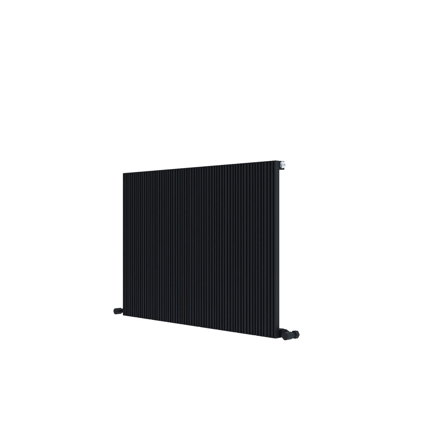 Carisa Monza Horizontaler Aluminium-Heizkörper, modernes Design, Schwarz