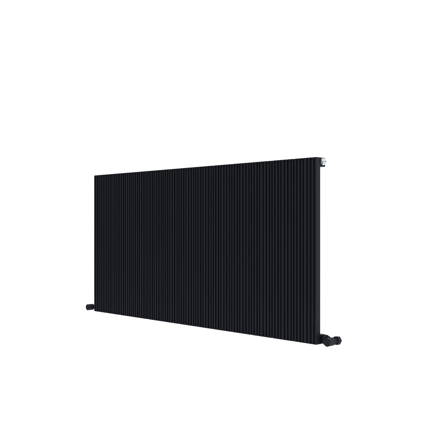Carisa Monza Horizontaler Aluminium-Heizkörper, modernes Design, Schwarz