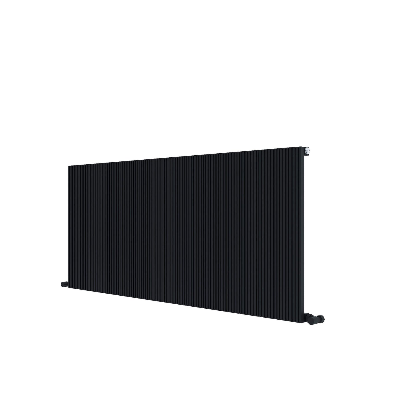 Carisa Monza Horizontaler Aluminium-Heizkörper, modernes Design, Schwarz