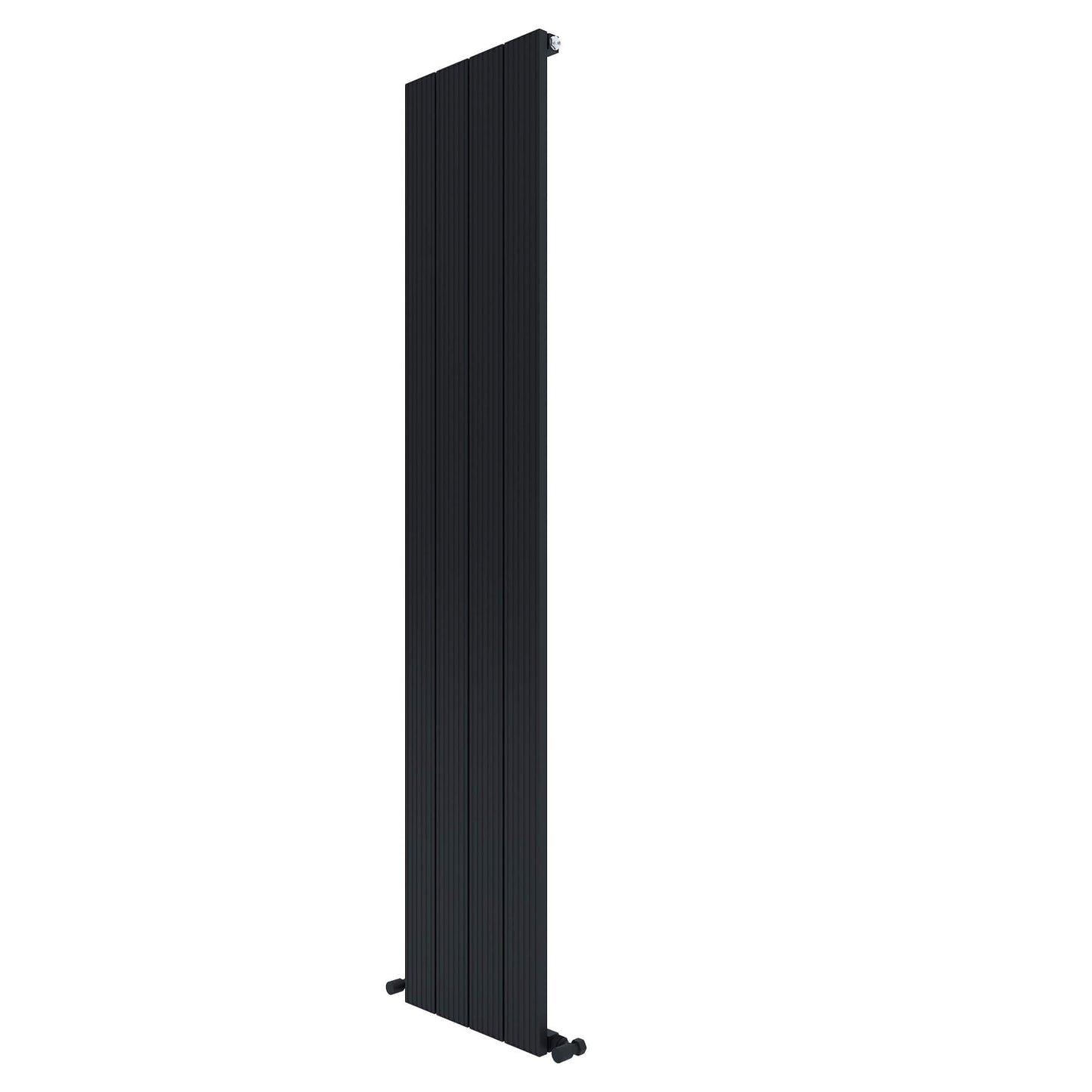 Carisa Monza Vertikaler Aluminium-Heizkörper, modernes Design, Schwarz