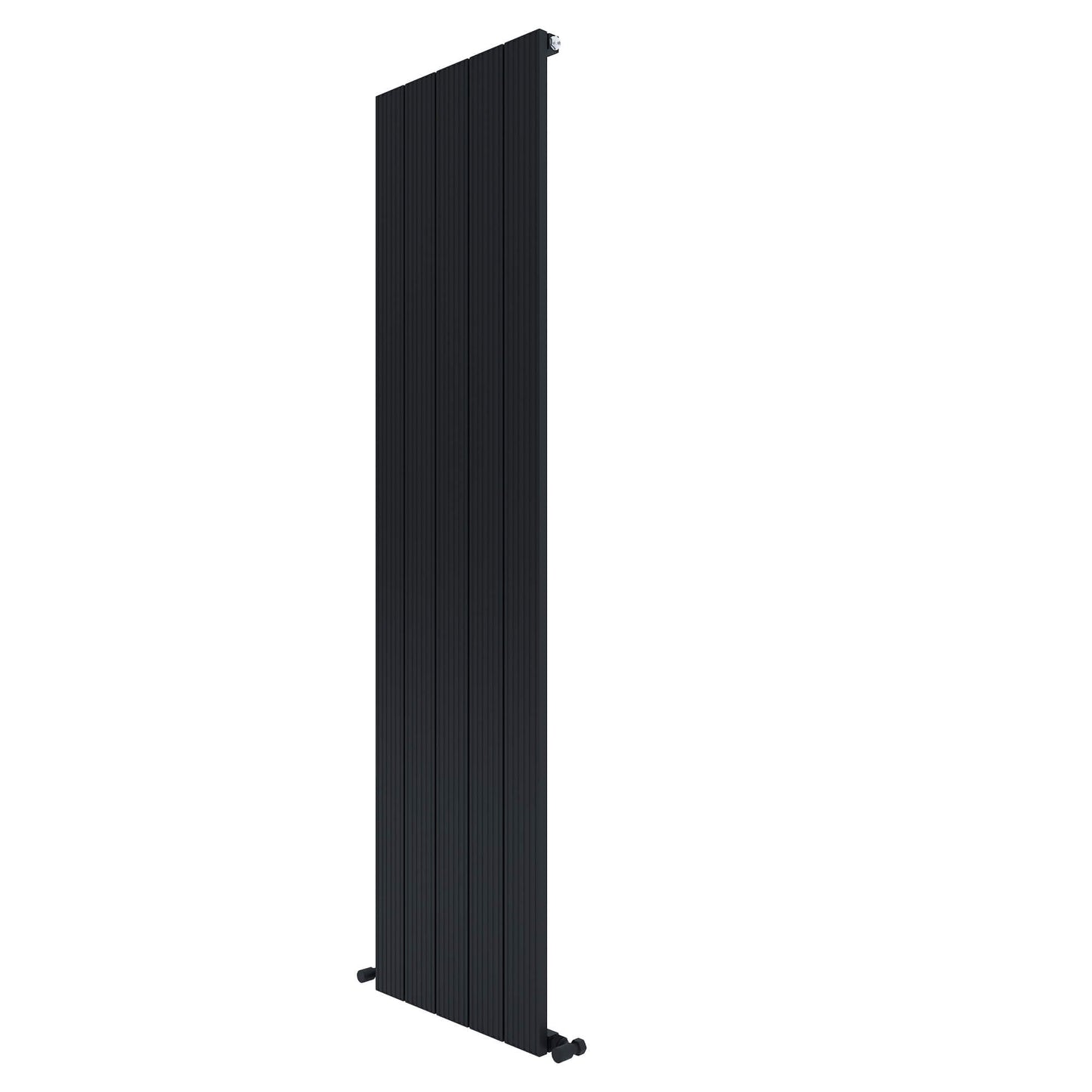 Carisa Monza Vertikaler Aluminium-Heizkörper, modernes Design, Schwarz