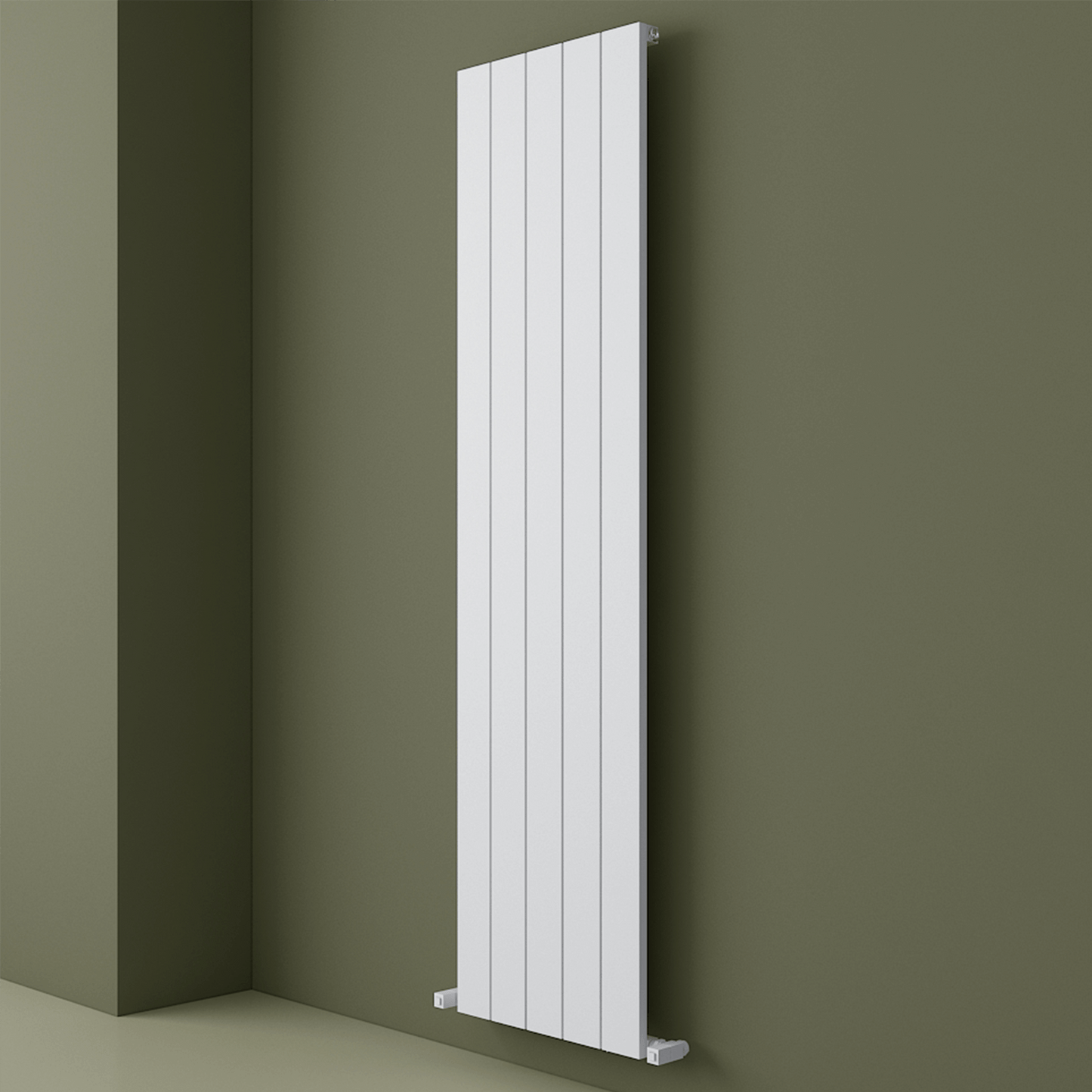 Carisa Nemo Vertikaler Aluminium-Heizkörper, modernes Design, Weiß
