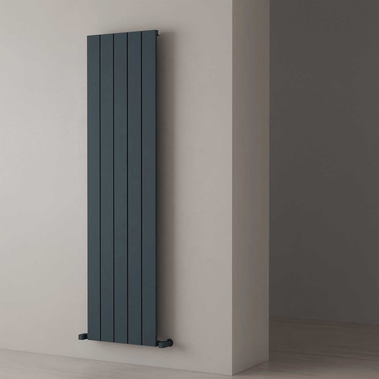 Carisa Nemo Vertikaler Aluminium-Heizkörper, modernes Design, Anthrazit