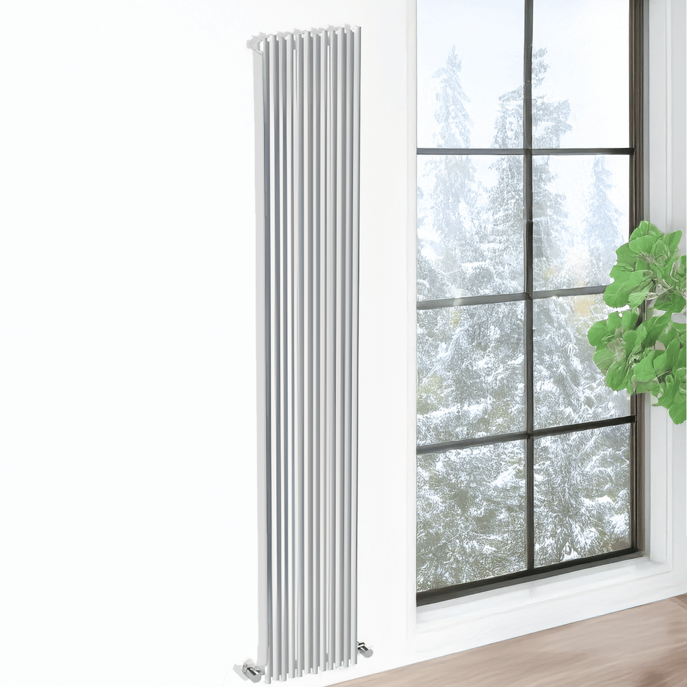 Carisa Pipette Aluminium-Heizkörper, vertikal, modernes Design, Weiß