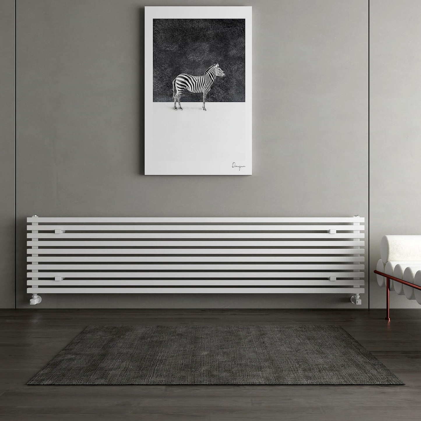 Carisa Sophia Xl Horizontaler Aluminiumheizkörper Modernes Design Weiß
