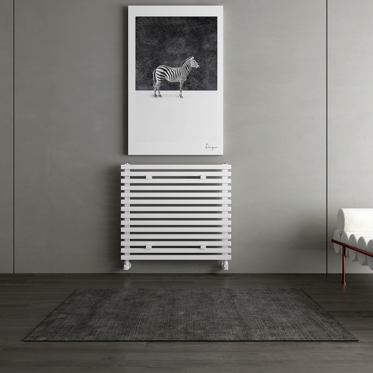 Carisa Sophia Xl Horizontaler Aluminiumheizkörper Modernes Design Weiß
