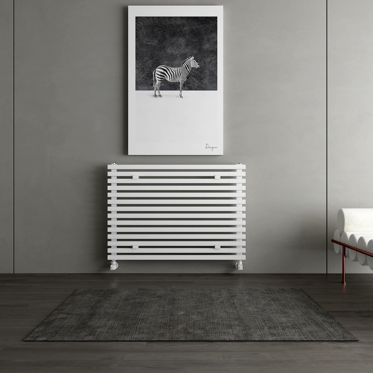 Carisa Sophia Xl Horizontaler Aluminiumheizkörper Modernes Design Weiß