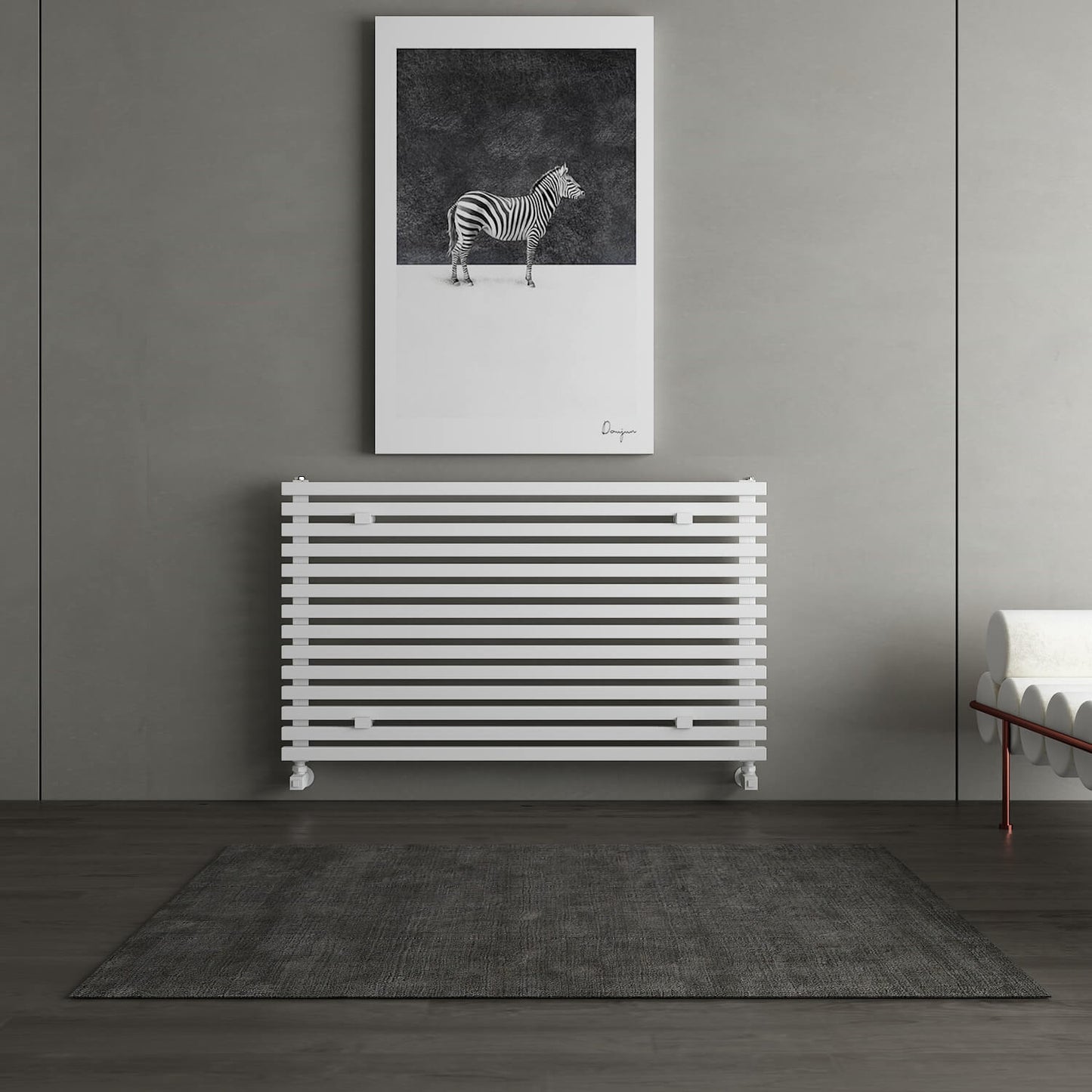 Carisa Sophia Xl Horizontaler Aluminiumheizkörper Modernes Design Weiß