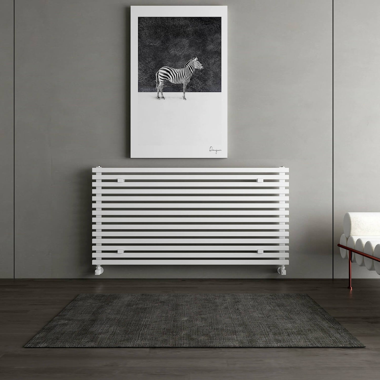 Carisa Sophia Xl Horizontaler Aluminiumheizkörper Modernes Design Weiß