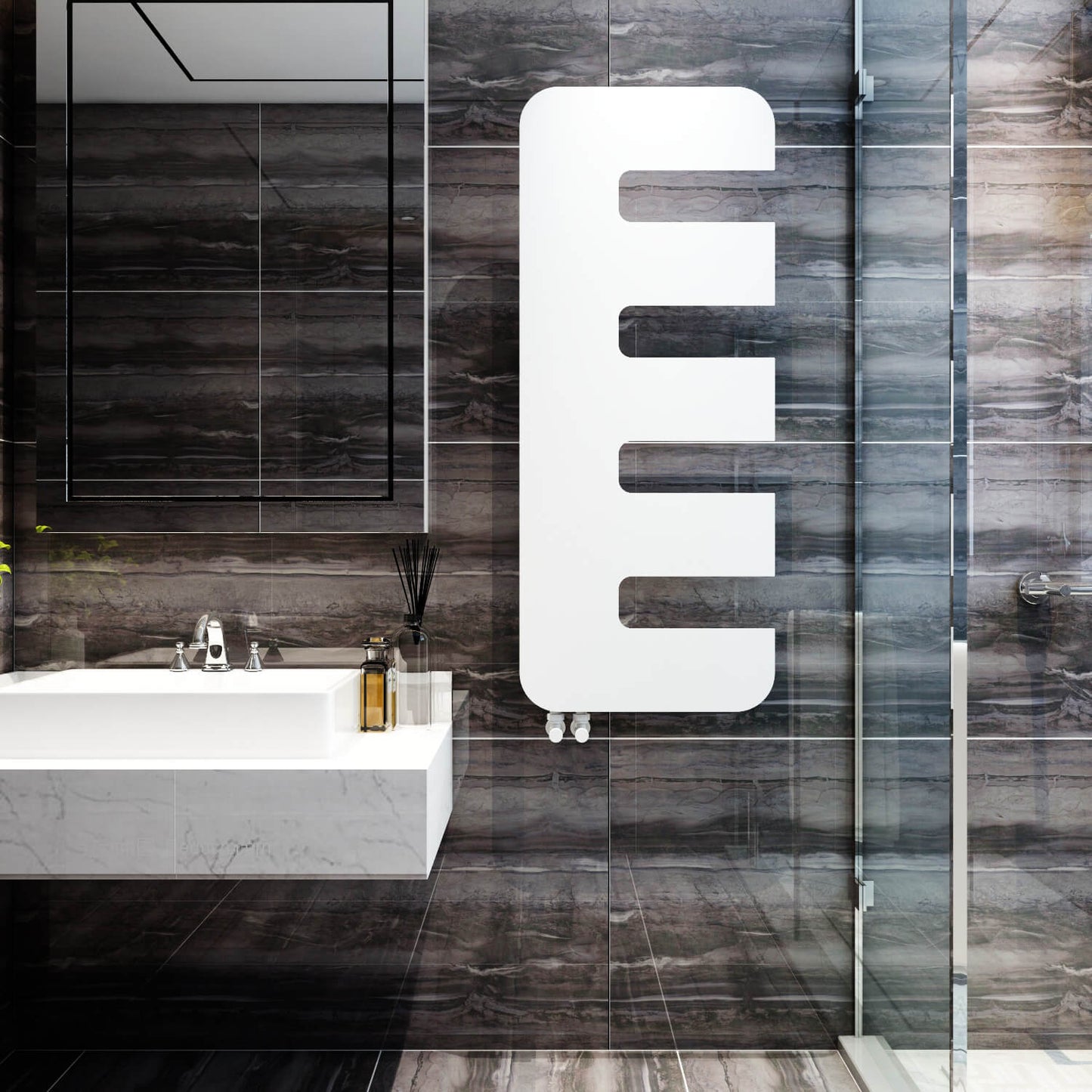 Carisa Rex Heizkörper, schlankes Design, vertikal, Stahl, modernes Design, Weiß