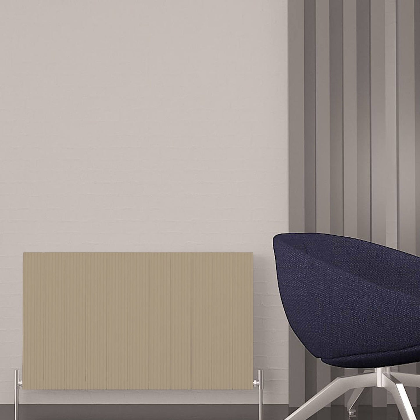 Carisa Monza Double (Rückseite Nemo) Aluminium-Heizkörper, horizontal, modernes Latte-Design