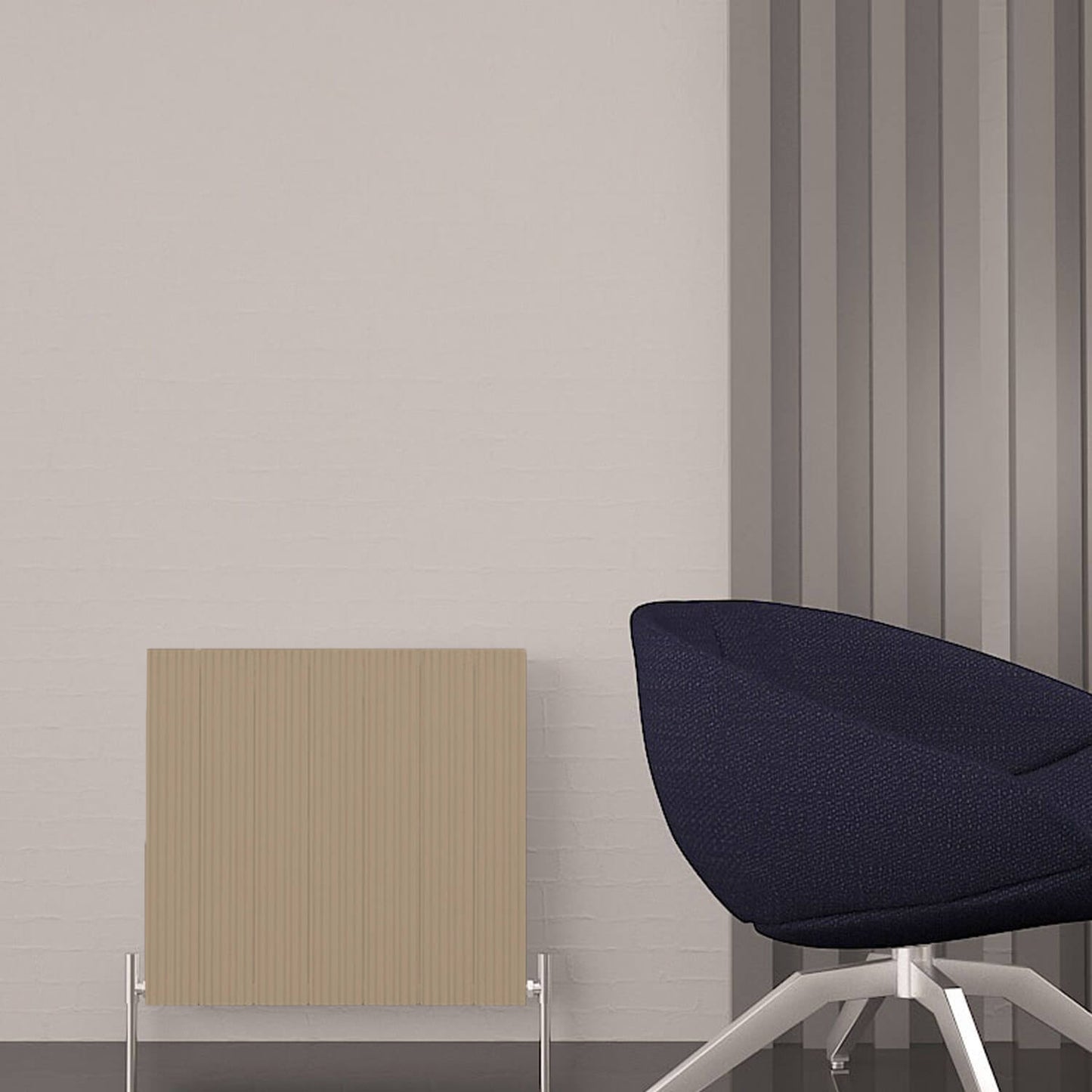 Carisa Monza Double (Rückseite Nemo) Aluminium-Heizkörper, horizontal, modernes Latte-Design