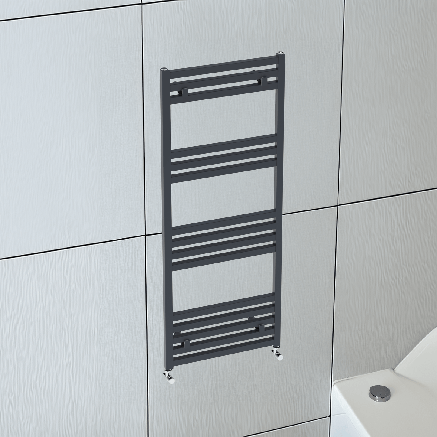 Carisa Fame Handtuchwärmer aus Aluminium, modernes Design, Anthrazit