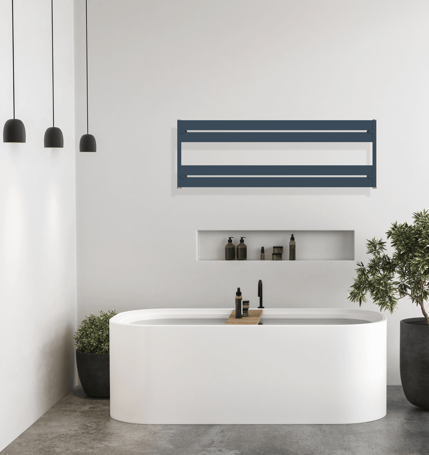 Carisa Mack Bath H Handtuchwärmer aus Aluminium, modernes Design, Anthrazit