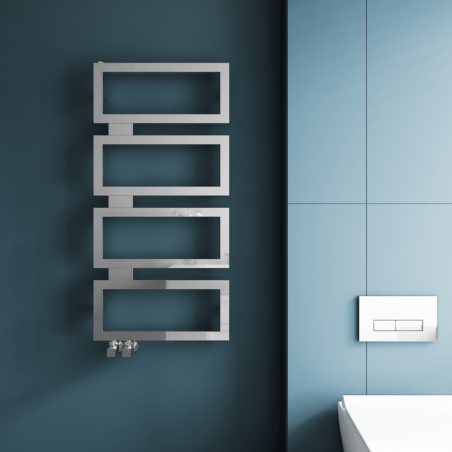 Carisa Beck Handtuchwärmer aus Edelstahl, modernes Design, hochglanzpoliert