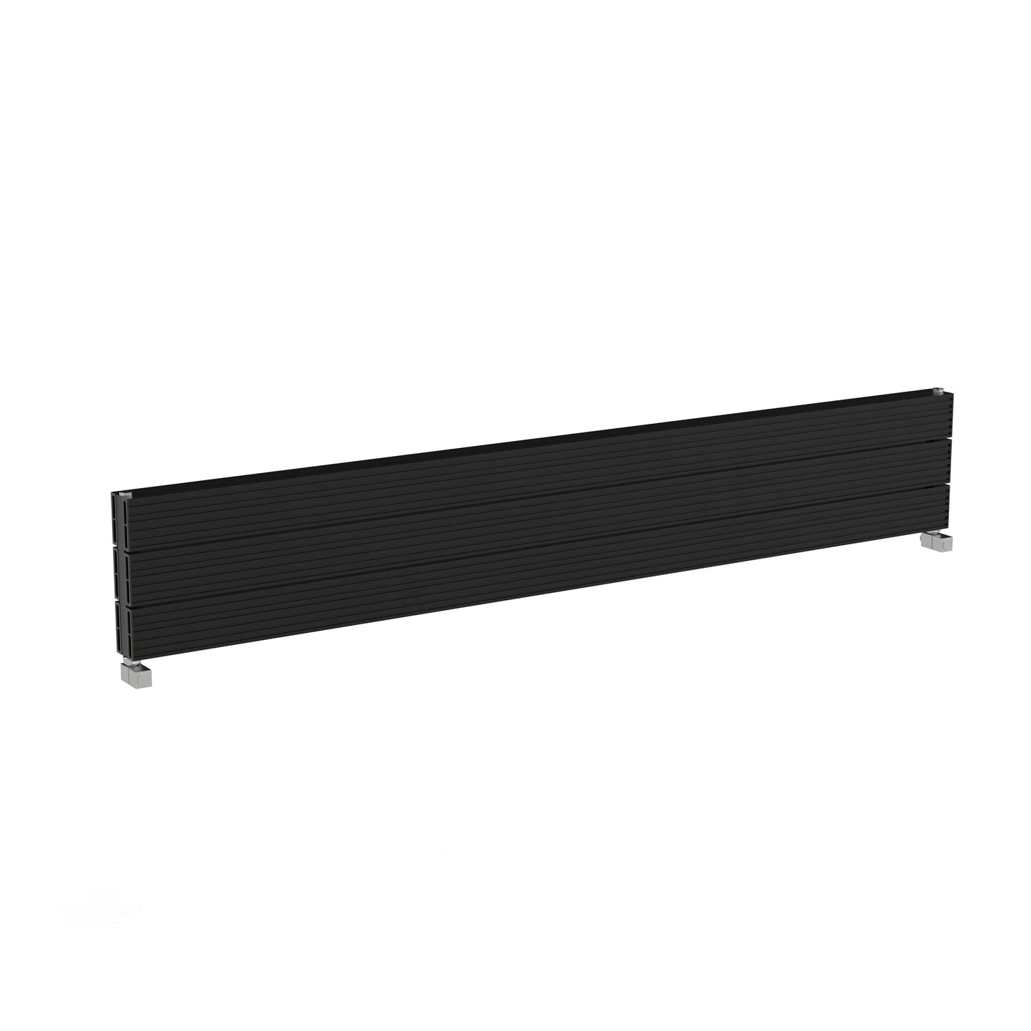 Carisa Monza Double XL Horizontaler Aluminium-Heizkörper, modernes Design, Schwarz