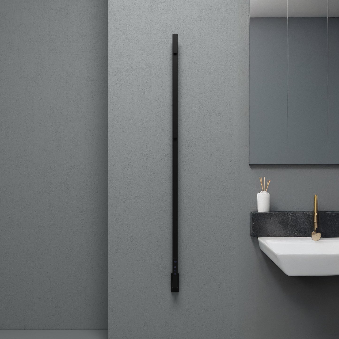 Carisa Maxim Sèche-Serviette Électrique Design Moderne Noir Mat
