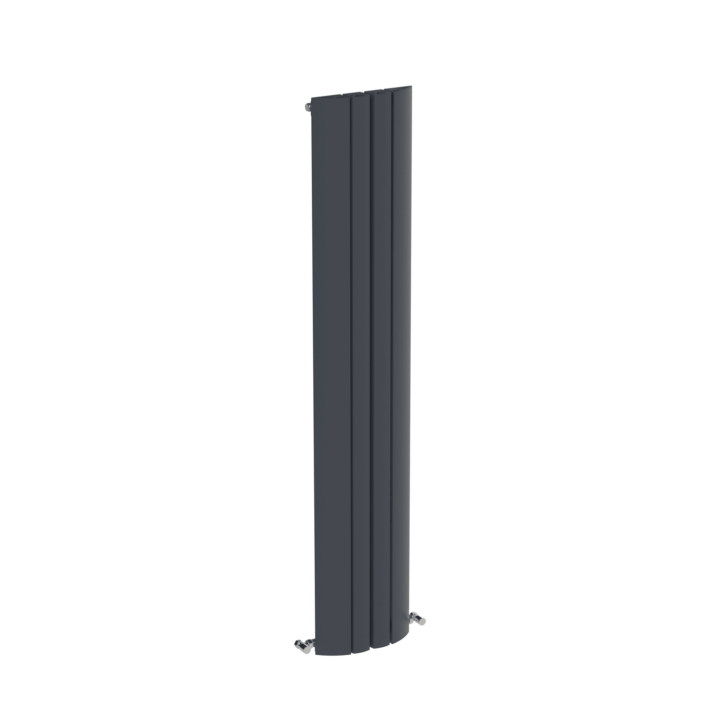 Carisa Gaia Vertikaler Aluminium-Heizkörper, modernes Design, Anthrazit