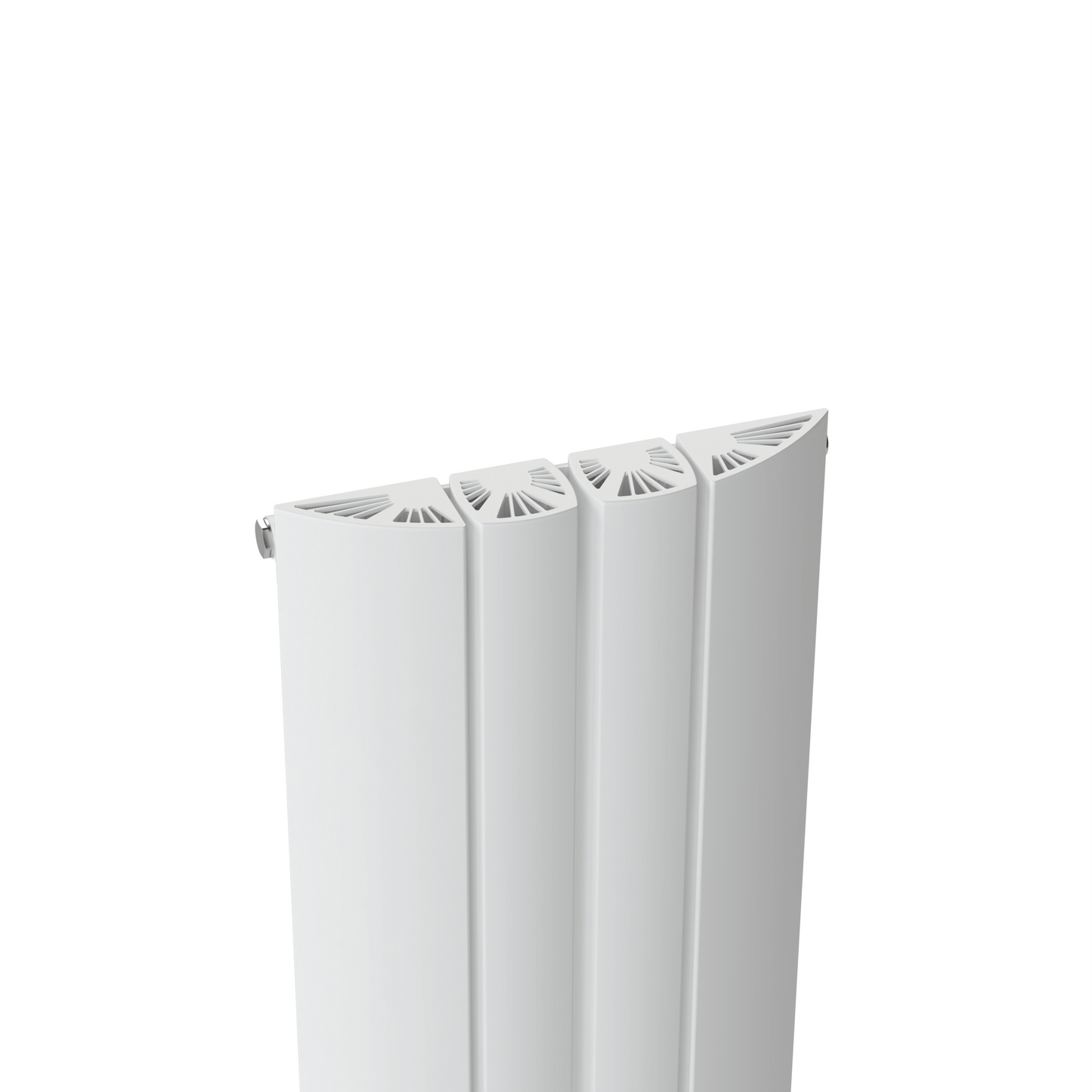 Carisa Gaia Vertikaler Aluminium-Heizkörper, modernes Design, Weiß