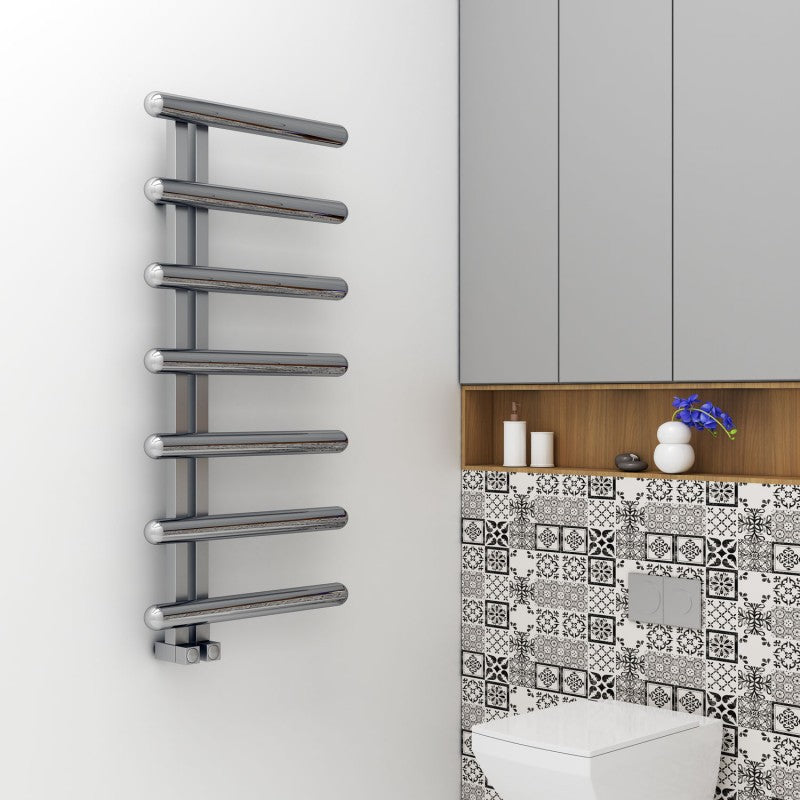 Carisa Ivor Handtuchwärmer aus Edelstahl, modernes Design, hochglanzpoliert