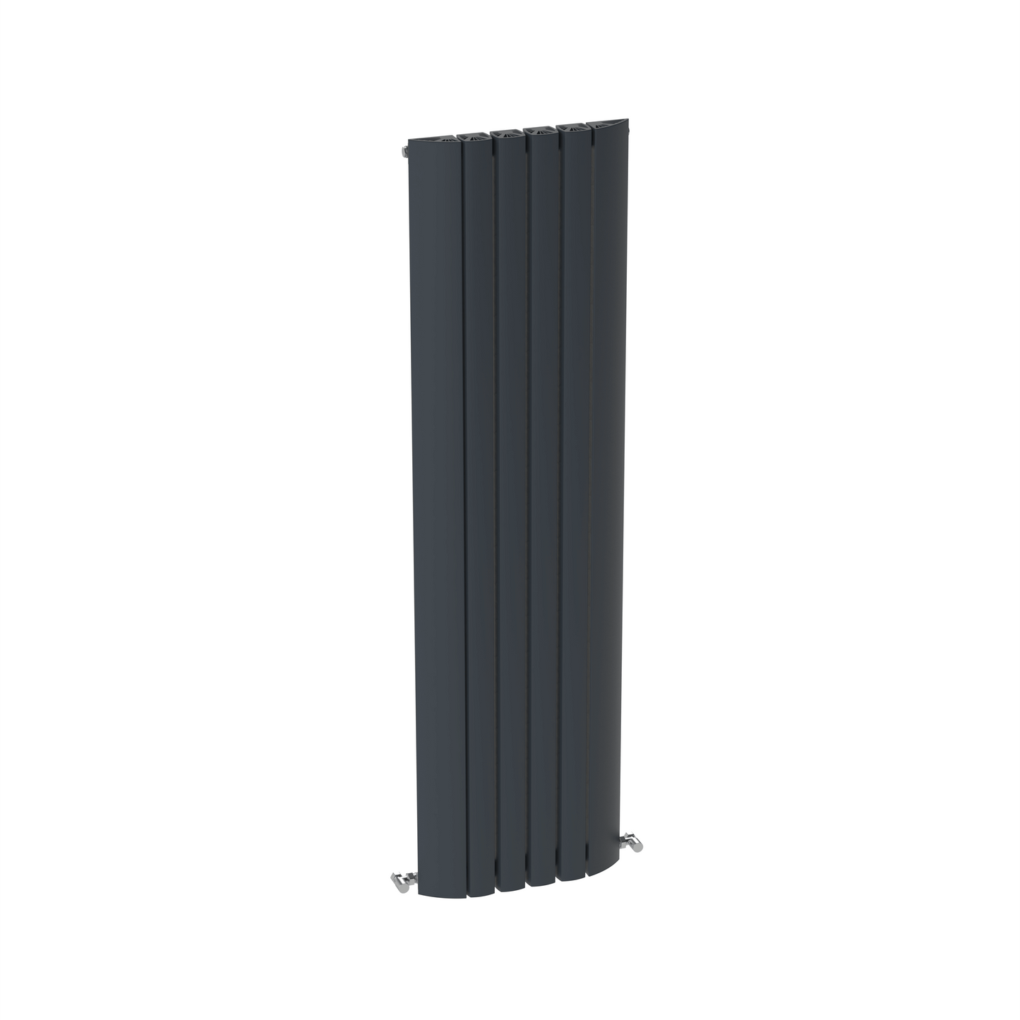 Carisa Gaia Vertikaler Aluminium-Heizkörper, modernes Design, Anthrazit
