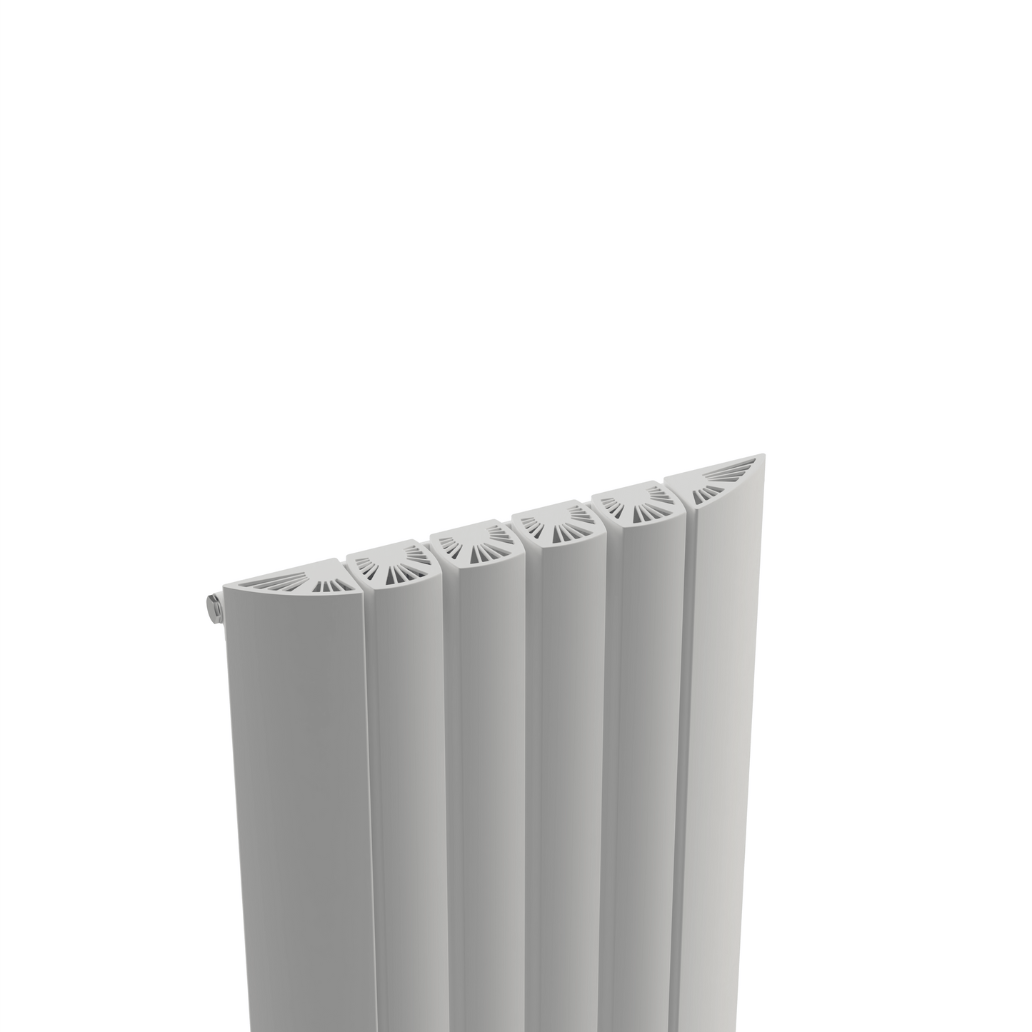 Carisa Gaia Vertikaler Aluminium-Heizkörper, modernes Design, Weiß